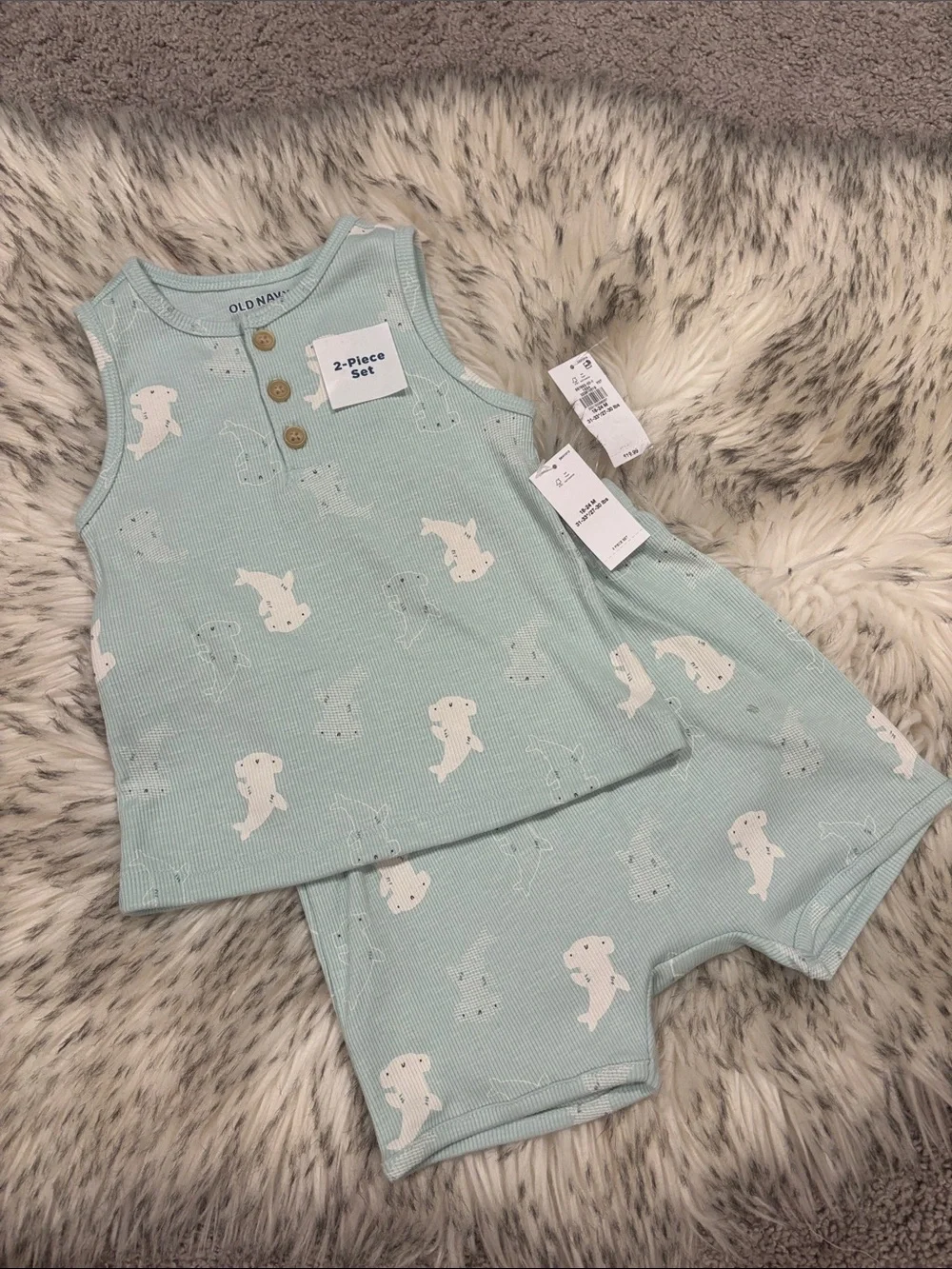 18M-24M NWT Old Navy Henley Tank Top and Shorts Set